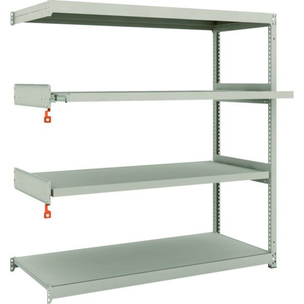 M1.55562M2B スチールラック M1.5型軽中量棚 1460×595×H1500 4段うちスライド2段 連結