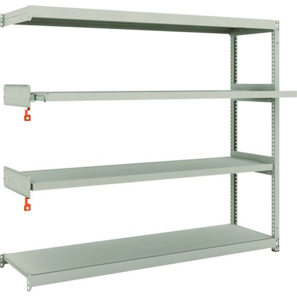 M1.55642M2B スチールラック M1.5型軽中量棚 1760×445×H1500 4段うちスライド2段 連結