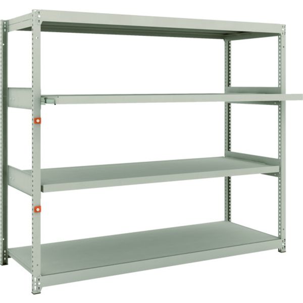 M1.55662M2 スチールラック M1.5型軽中量棚 1760×595×H1500 4段うちスライド2段 単体