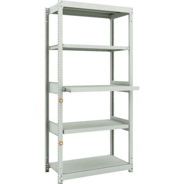 M1.56343M2 スチールラック M1.5型軽中量棚 860X450XH1800 5段うちスライド2段 単体