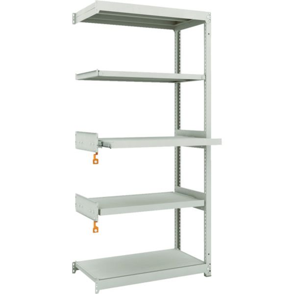 M1.56343M2B スチールラック M1.5型軽中量棚 860X450XH1800 5段うちスライド2段 連結