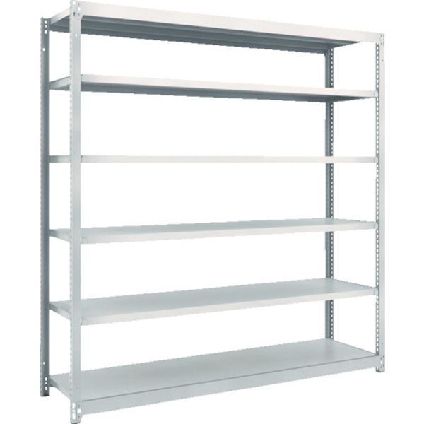 M1.56366 780-0355 スチールラック M1.5型軽中量棚 860×595×H1800 6段単体 ネオグレー