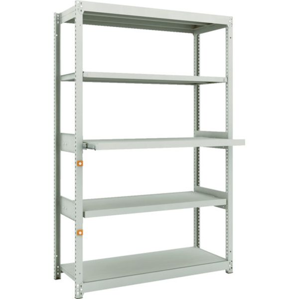 M1.56443M2 スチールラック M1.5型軽中量棚 1160X450XH1800 5段うちスライド2段 単体