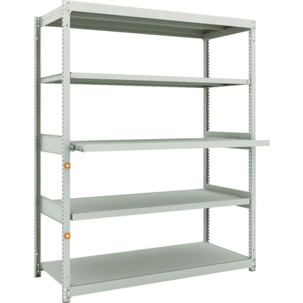 M1.56563M2 スチールラック M1.5型軽中量棚 1460X595XH1800 5段うちスライド2段 単体