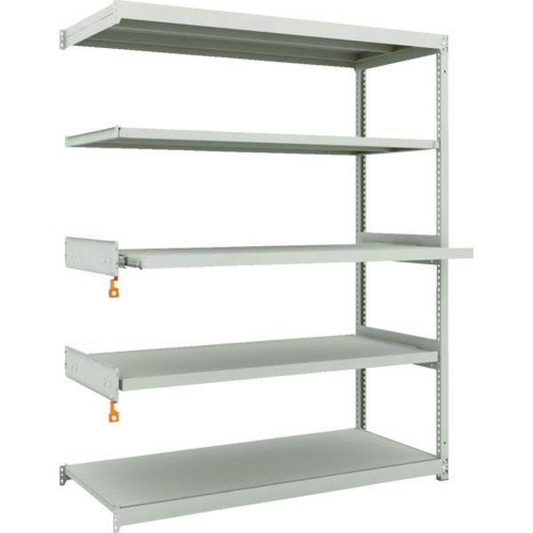 M1.56563M2B スチールラック M1.5型軽中量棚 1460X595XH1800 5段うちスライド2段 連結