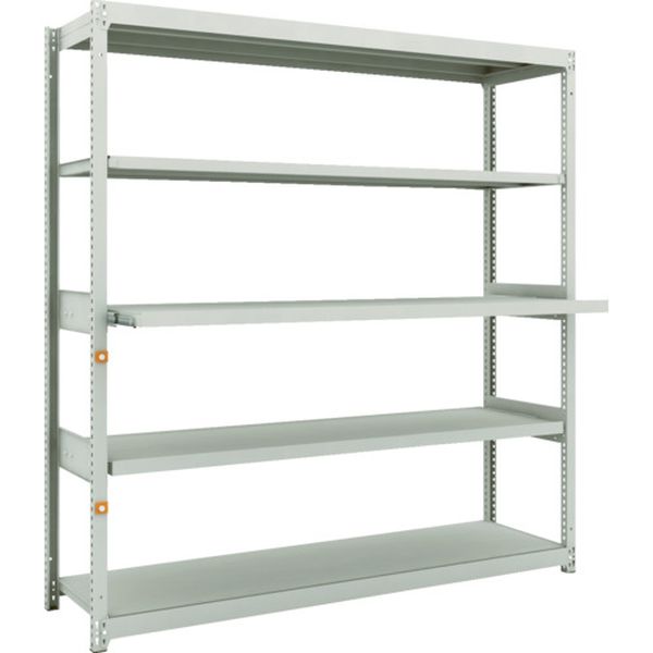 M1.56643M2 スチールラック M1.5型軽中量棚 1760X450XH1800 5段うちスライド2段 単体