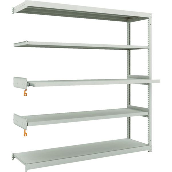 M1.56643M2B スチールラック M1.5型軽中量棚 1760X450XH1800 5段うちスライド2段 連結