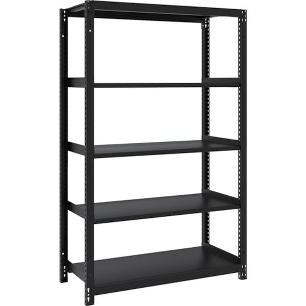 M15345SB スチールラック M1型ボルトレス軽量棚900X420XH1500 5段 サテンブラック