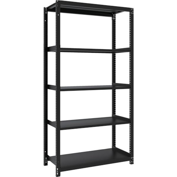 M16345SB スチールラック M1型ボルトレス軽量棚900X420XH1800 5段 サテンブラック