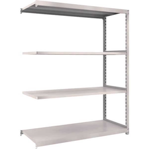 M27594B 645-5111 スチールラック M2型軽中量棚 1460×880×H2100 4段 連結 ネオグレー