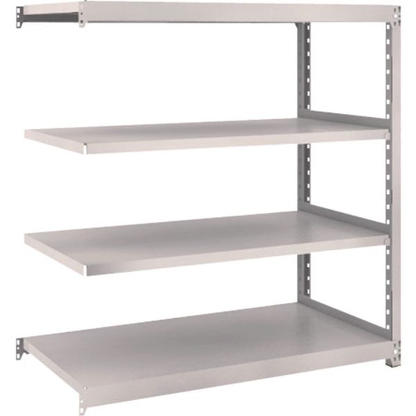 M24494B 645-6639 スチールラック M2型軽中量棚 1160×880×H1200 4段 連結 ネオグレー