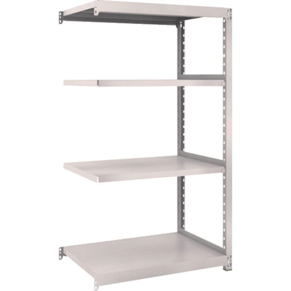 M25394B 645-6689 スチールラック M2型軽中量棚 860×880×H1500 4段 連結 ネオグレー
