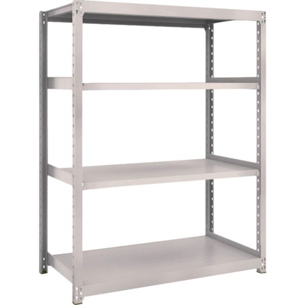 M25494 645-6595 スチールラック M2型軽中量棚 1160×880×H1500 4段 単体 ネオグレー