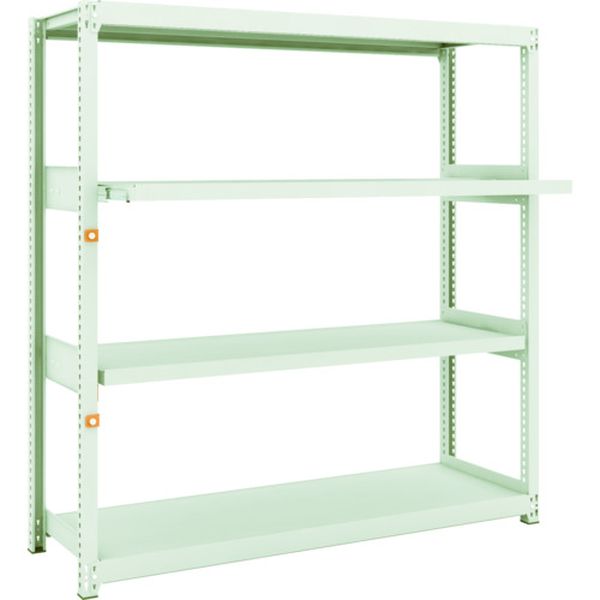 M25542M2 スチールラック M2型軽中量棚 1460×450×H1500 4段うちスライド2段 単体