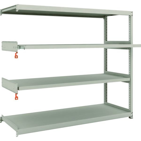 M25662M2B スチールラック M2型軽中量棚 1760×600×H1500 4段うちスライド2段 連結