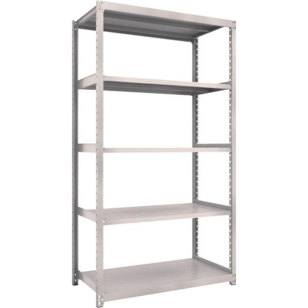 M27495 645-5081 スチールラック M2型軽中量棚 1160X880XH2100 5段 単体 ネオグレー