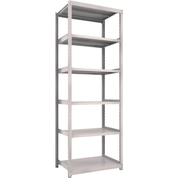 M28396 645-6671 スチールラック M2型軽中量棚 860×880×H2400 6段 単体 ネオグレー