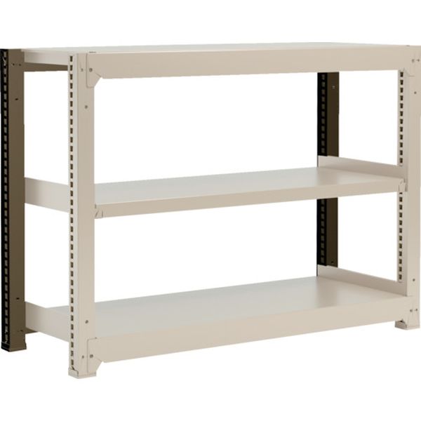 M33453 スチールラック M3型中量棚 1200X471XH900 3段 単体 ネオグレー ネオグレー