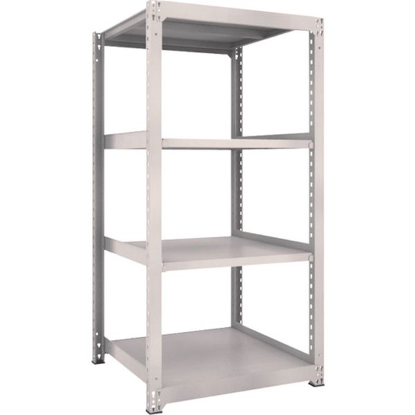 M37394 466-4633 スチールラック M3型中量棚 900X921XH2100 4段 単体 ネオグレー