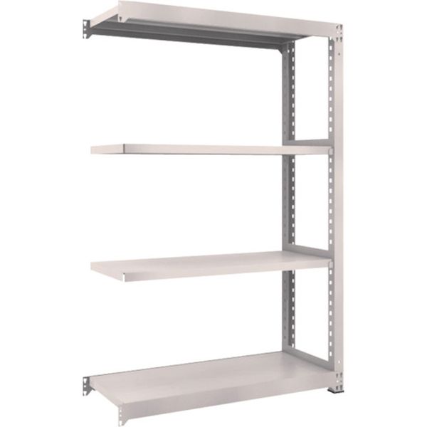 M37454B 528-6491 スチールラック M3型中量棚 1200X471XH2100 4段 連結 ネオグレー