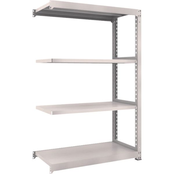 M37464B 528-6543 スチールラック M3型中量棚 1200X571XH2100 4段 連結 ネオグレー