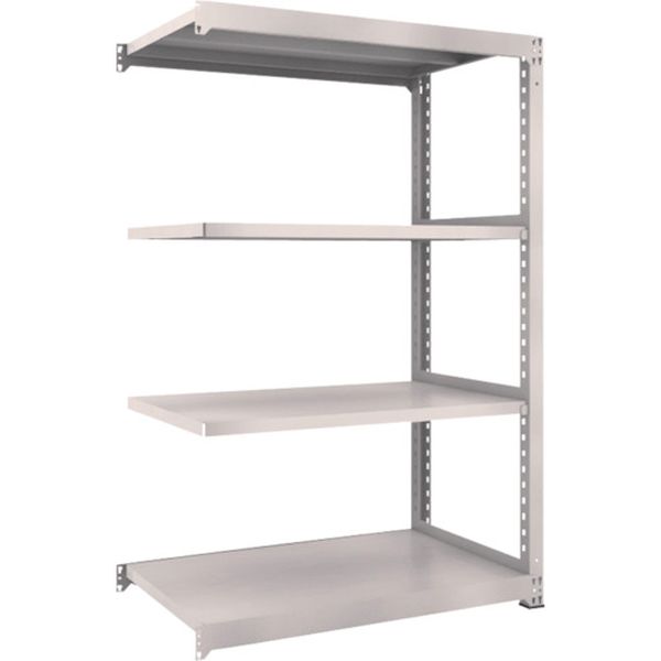 M37474B 528-3322 スチールラック M3型中量棚 1200X721XH2100 4段 連結 ネオグレー