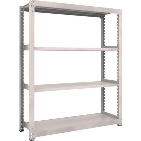 M37554 466-1424 スチールラック M3型中量棚 1500X471XH2100 4段 単体 ネオグレー