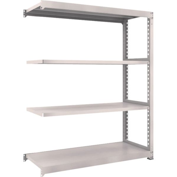 M37564B 466-6182 スチールラック M3型中量棚 1500X571XH2100 4段 連結 ネオグレー