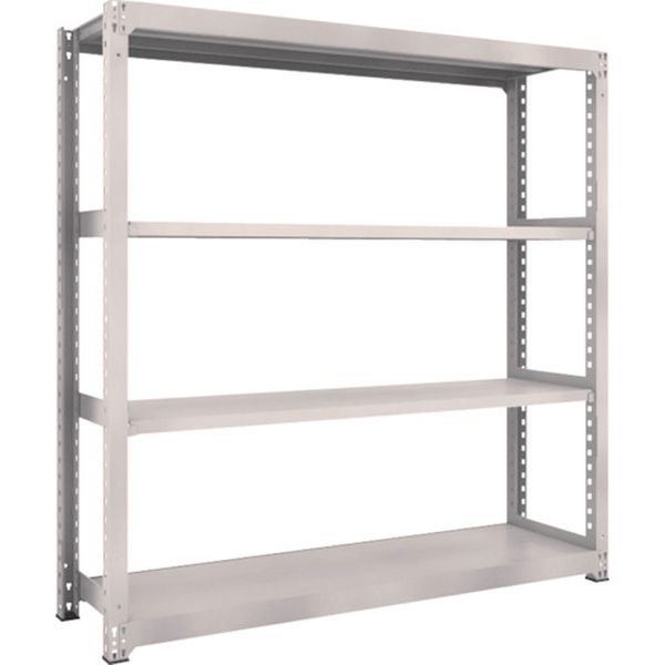 M37654 466-4628 スチールラック M3型中量棚 1800X471XH2100 4段 単体 ネオグレー