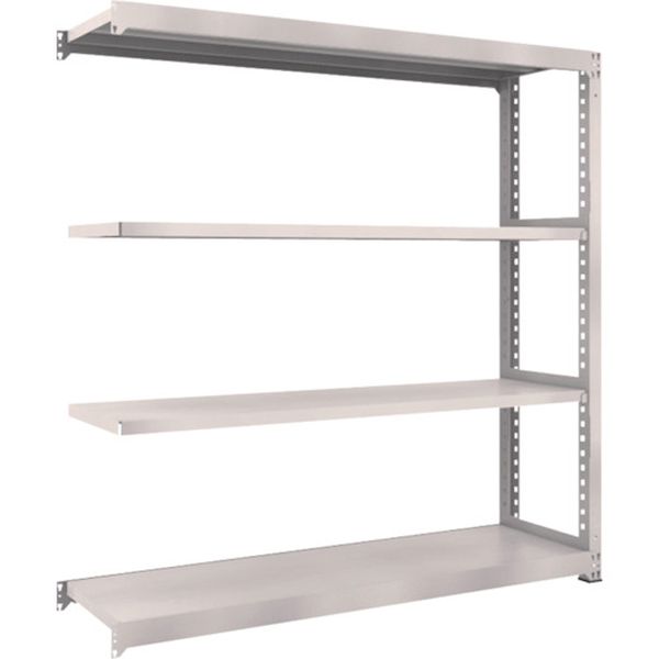 M37654B 466-6199 スチールラック M3型中量棚 1800X471XH2100 4段 連結 ネオグレー