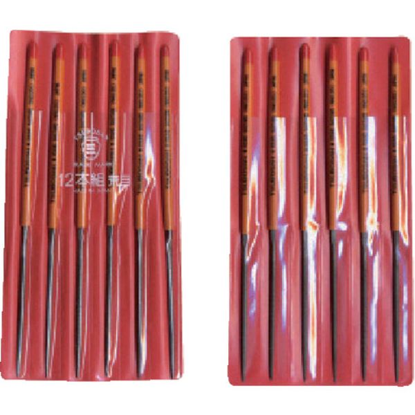 組ヤスリ　１２本組　丸　荒目