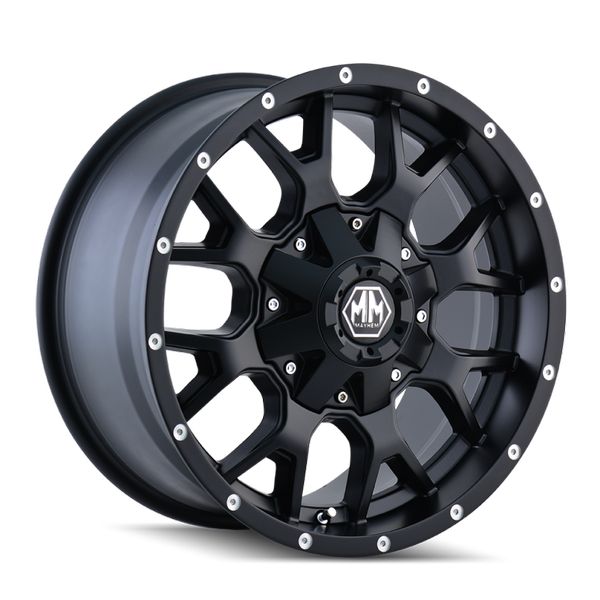8015 Warrior 20x9 / 8x180 BP / 18mm Offset / 124.1mm Hub Matte Black Wheel