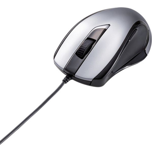 BlueLEDマウス TypeCコネクタ 有線5ボタン ブラック