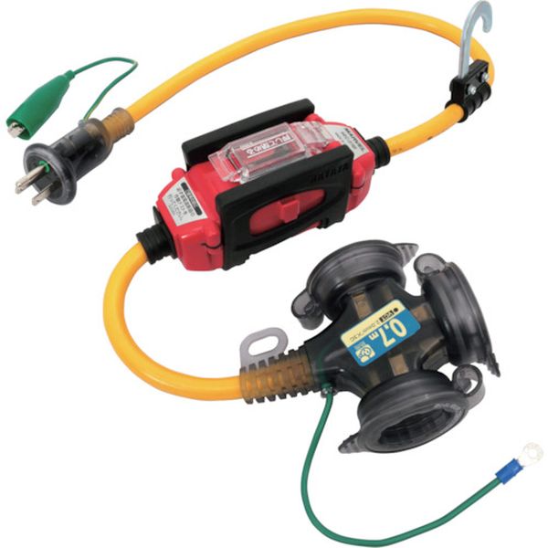 MEC07BR 326-4797  過負荷付漏電遮断器延長コード 0.7M