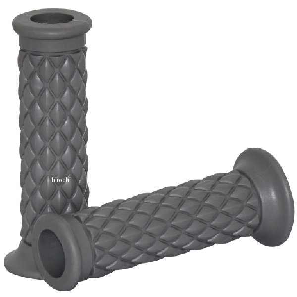 ハンドルグリップ ダイヤ バイク用 貫通タイプ グレー