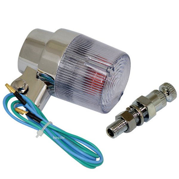 汎用 丸型 ヨーロピアンウインカー 取付ステー(ショート)付き クリア 1個