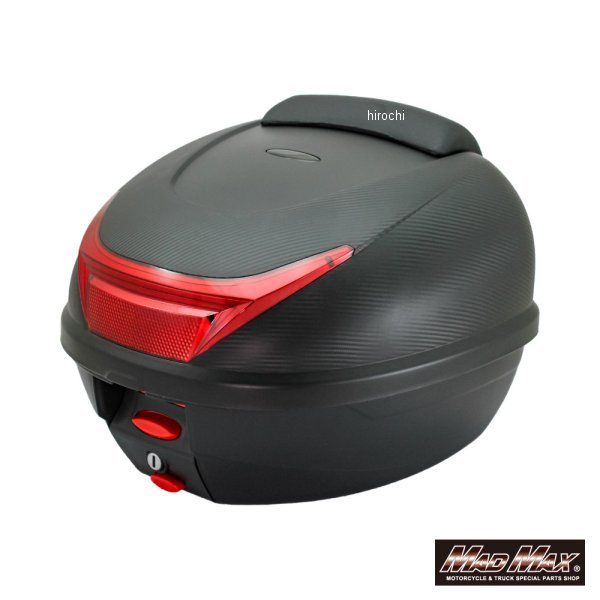 リアボックス カルボン38 34L カーボン調 ブラック リフレクター レッド