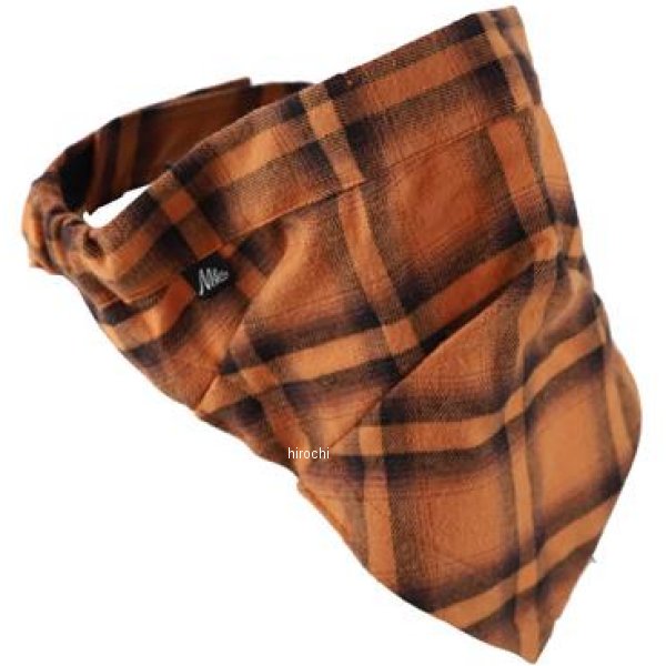 ROBIN フェイスマスク チェック オレンジブラック