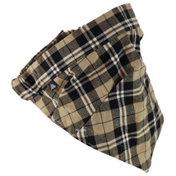 ROBIN フェイスマスク チェック ブラウン