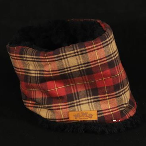 ROBIN NECK WARMER /タータンチェック（RED）&ブラックファー