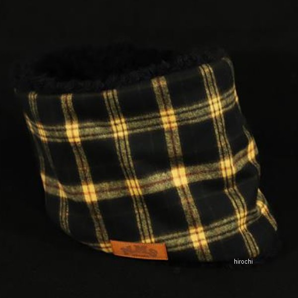 ROBIN NECK WARMER /タータンチェック（YELLOW）&ブラックファー