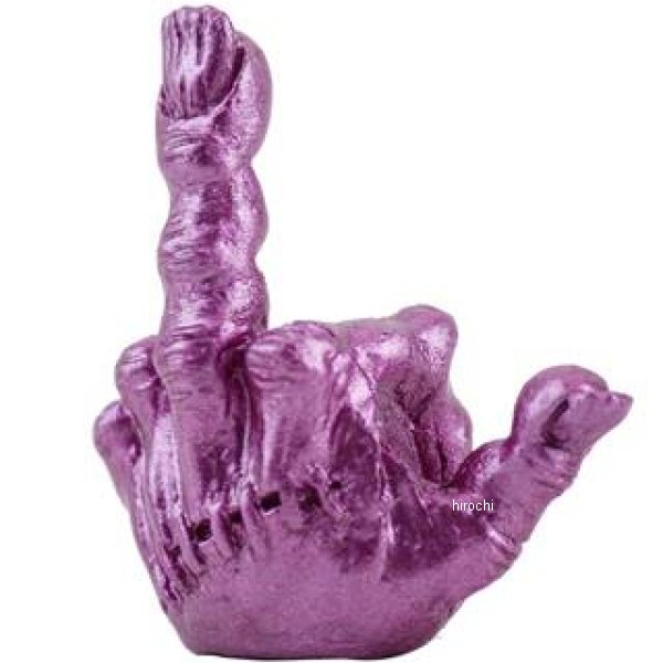 FXXK! HANDSIGN バルブキャップ メタリックパープル