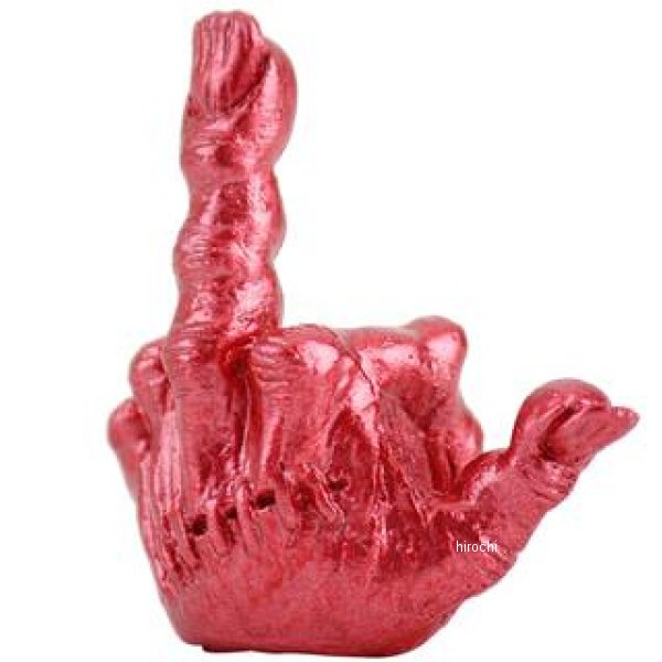 FXXK! HANDSIGN バルブキャップ メタリックレッド