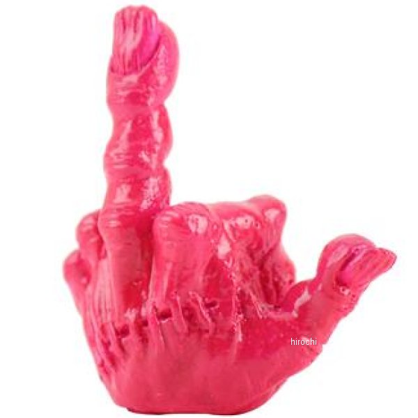 FXXK! HANDSIGN バルブキャップ 蛍光ピンク