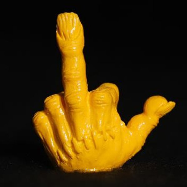 FXXK! HANDSIGN バルブキャップ CC110イエロー