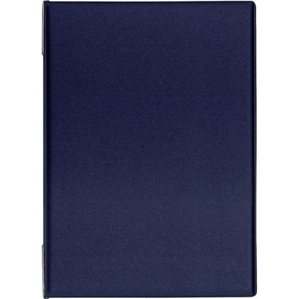 MN151BU 107-1190  メニューファイル レザー調 A4 4頁 青