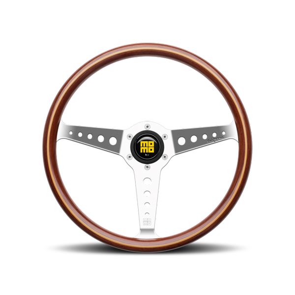 California Wood Steering Wheel 360 mm - Mahogany Wood/Pol Spokes