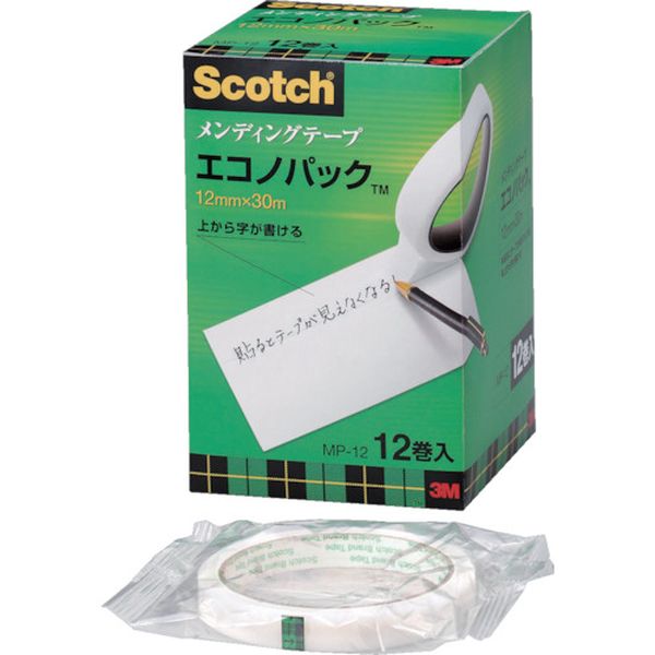 MP12 406-3147  メンディングテープエコノパック 12mmX30m 12巻入 巻芯径76mm