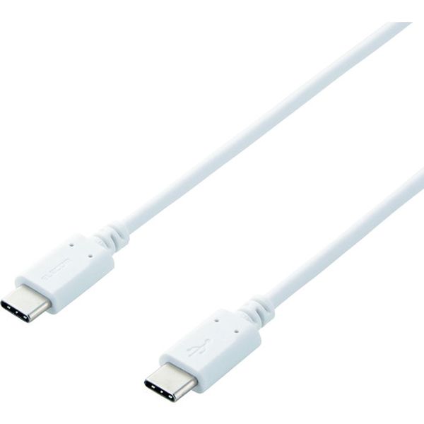 スマホ・タブレット用USBケーブル USB(C-C) Power Delivery対応 1.0m ホワイト