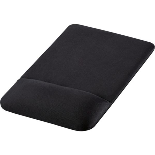 MPFCBK 124-2705  ふんわりやわらかマウスパッド リストレスト付 ブラック